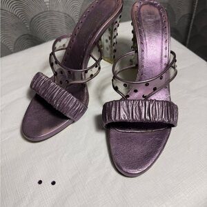 Vintage YSL by Tom Ford Swarovski crystal lucite heels